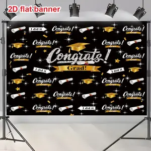 Congrats Grad Backdrop Banner, I Did It Graduation Photo Booth Background, Photoshoot Backdrop, 2026 Graduation Party Decorations, Universal Setting, Shimmer Wall Hanging Backdrop