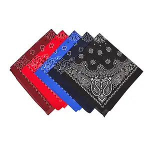 3/5 pcs Paisley Pattern Summer UV Protection Bandanas Face Mask Square Scarf Headwear Men & Women, Multi-Purpose Bandana Headbands, Square Head Scarf Great for biking, fishing, climbing, construction work