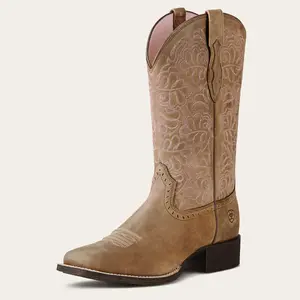 Ariat Ladies Round Up Remuda Wide Square Toe Western Boot 10019906