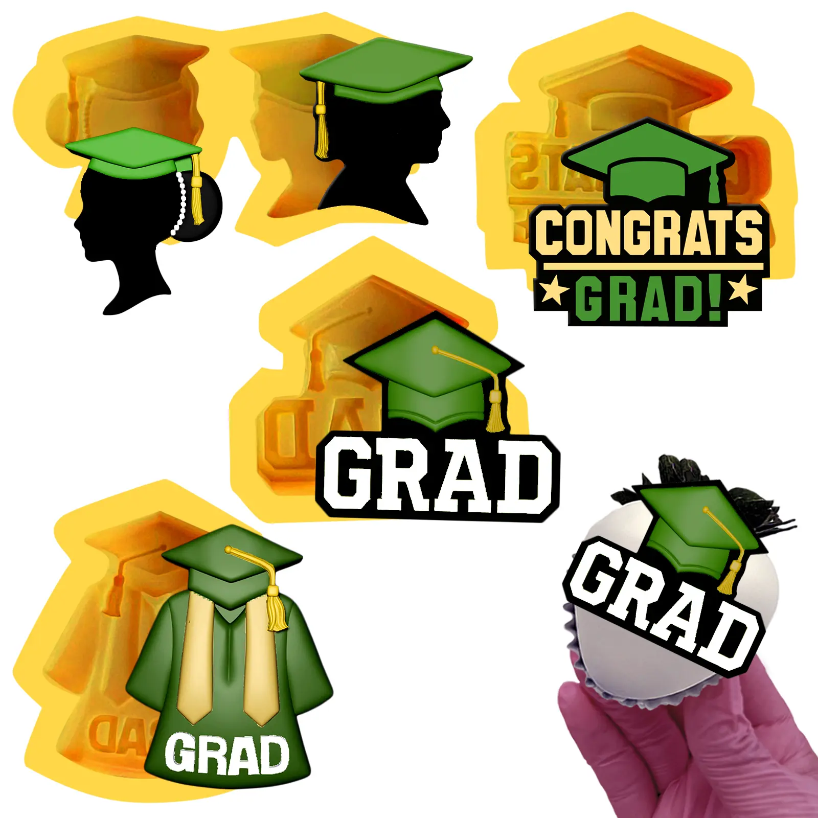 Toni Crafter Graduation set fondant and chocolate mold