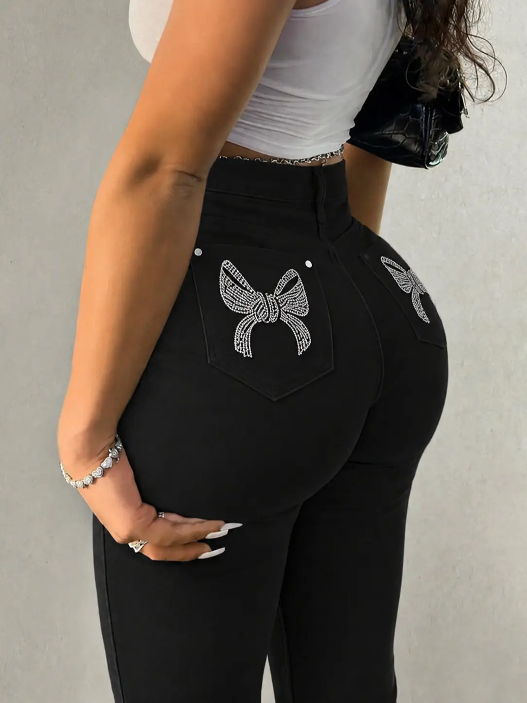 Women's Trendy Stretchy Mid-Rise Flare Bootcut Curvy Denim Pants, Womenswear Bottom