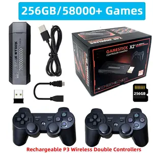 X2 Plus GD10 Pro 4K Game Stick 3D HD Retro Video Game Console Wireless Controller TV 50 Emulator For PS1/N64/DC 256G 128G