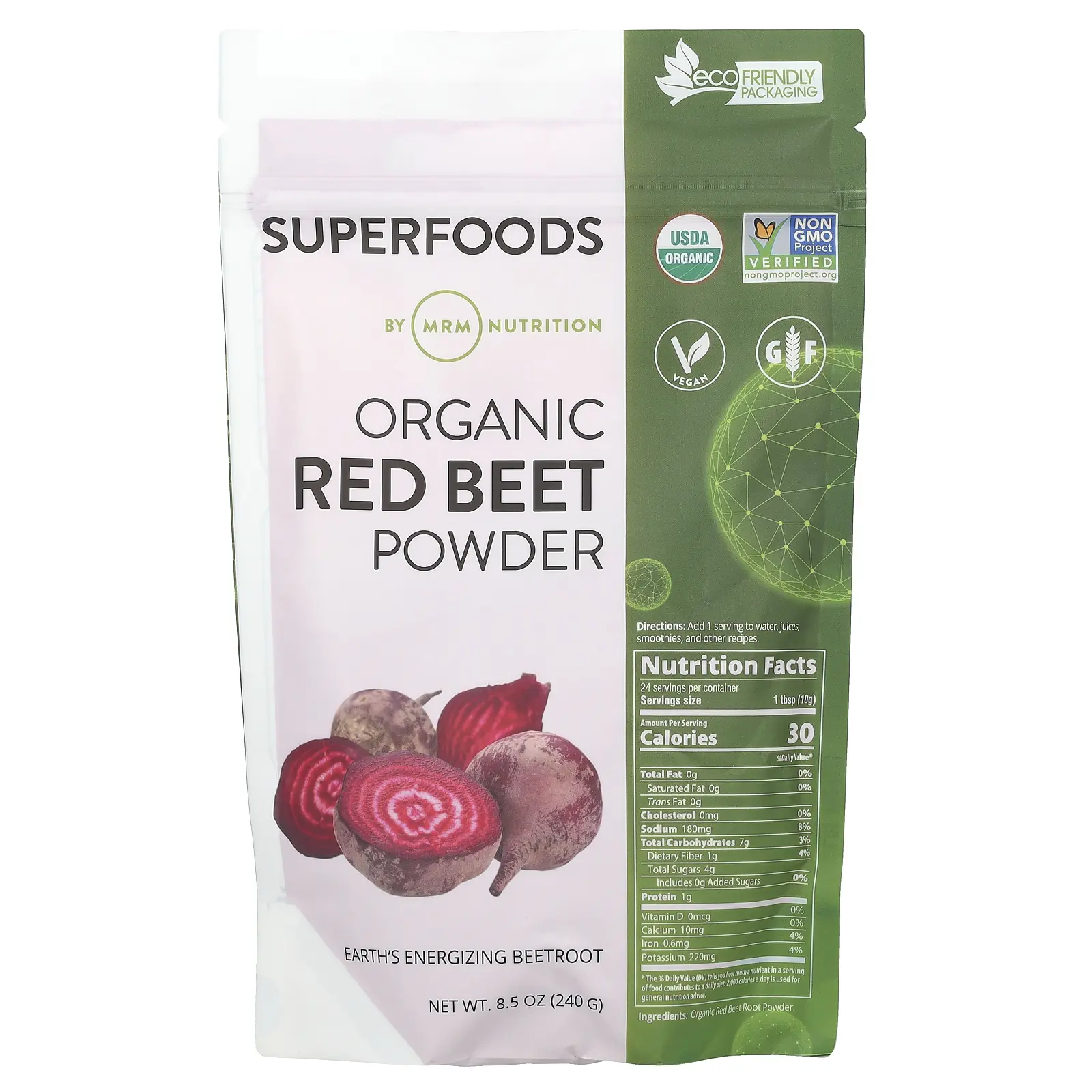 MRM Nutrition Organic Red Beet Powder, 8.5 oz (240 g)