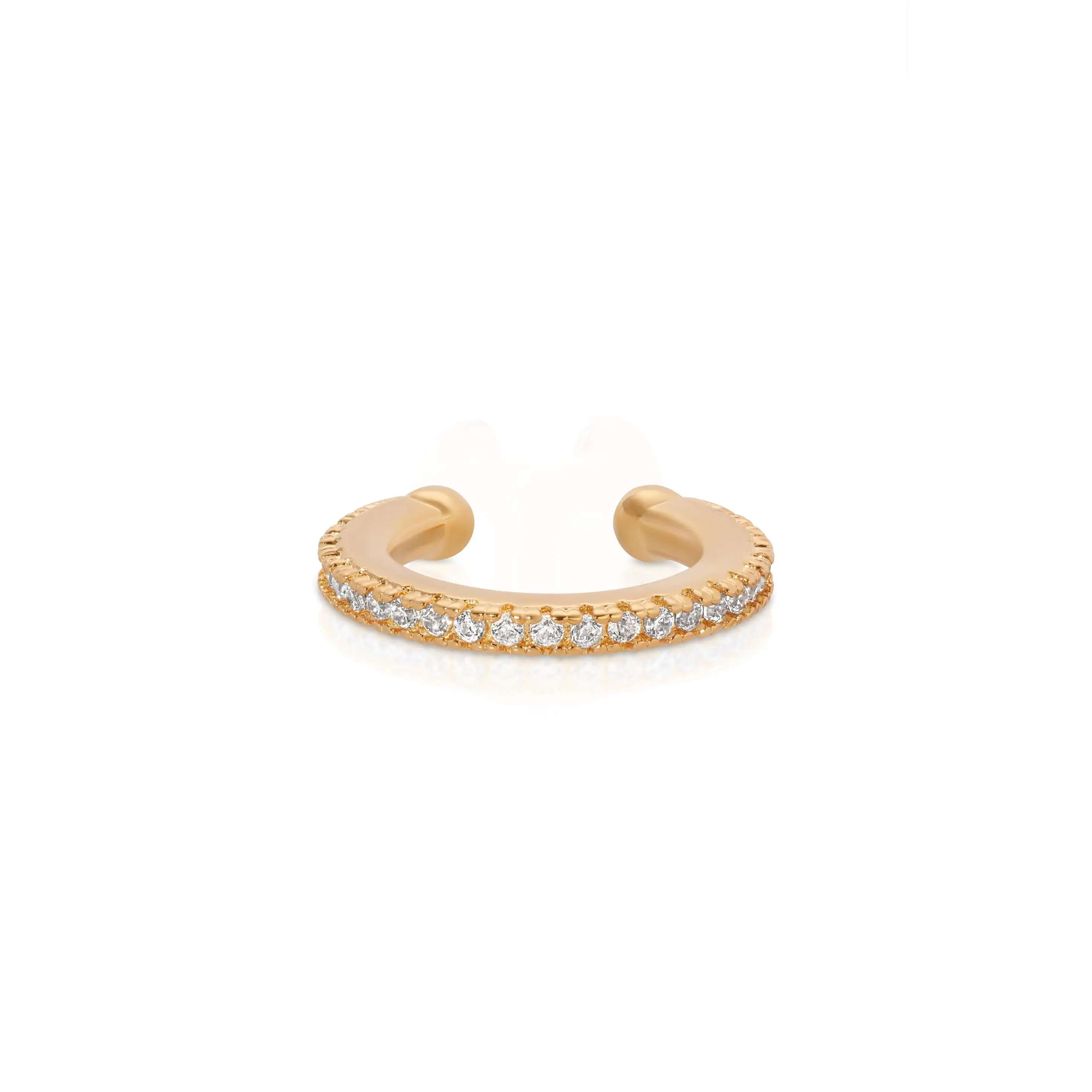 Ettika Mini Sparkler Crystal Ear Cuff with Sparkler Design and Gold Finish