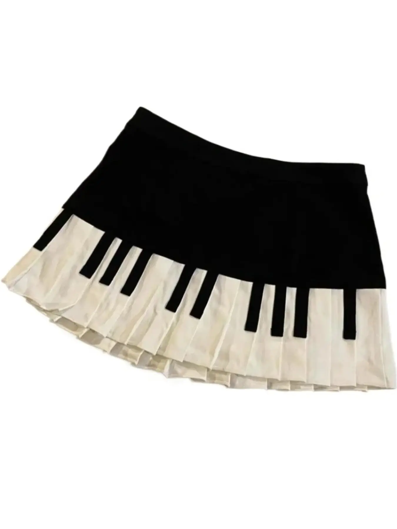 Girl Summer Ruffle Piano Petticoat, Women Contrast Pleated Elastic Mini Skirt, High Waist Slimming Short Dress, Fit, Suitable for Cosplay, Dating, Aesthetic