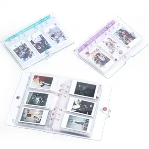 Transparent Photo Album Card Holder, DIY Assembly, Simple Elegant Home Album, 3-3.5 Inch Korean Pop Singer Cards, Thick Ultra Transparent, Photocards Binder