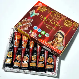 Henna Tattoo Cones (Pack of 3)25g Each-Fresh, Safe & Natural L ongLasting Henna Tattoo Cone Set Makeup Body Highlighter Cream Brown Cosmetic