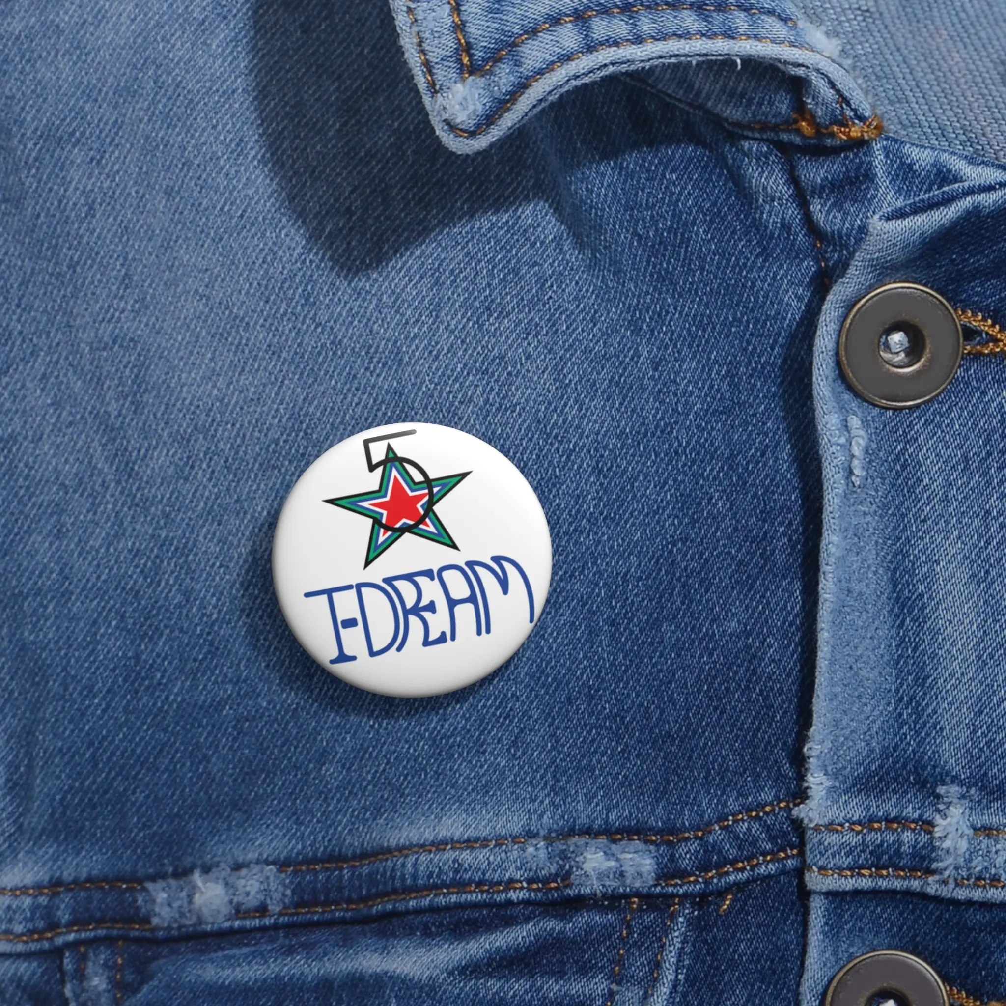 Custom Pin Buttons - BE A 5-STAR, Motivational Pins, Personalized Button Badge, Positive Affirmation Pins, Inspirational Button Pins, Custom