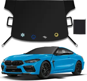 Windshield Cover for Ice and Snow,New Upgraded Heavy Duty Windshield Snow Cover,Extra Large Size (75"x45"),Windproof Winter Frost and Deicing Awning Suitable Fzor Cars, Trucks, SUVs