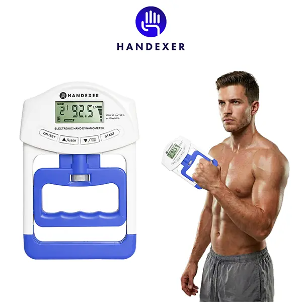Handexer Digital Hand Dynamometer (198lbs/90kg) - Grip Strength Tester & Adjustable Hand Grip Strengthener with Pretty Grips for Sports, Exercise Equipment For Home, Rehab & Home, DealsForYouDays