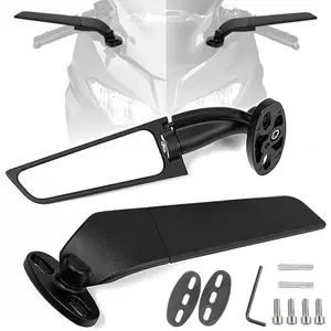 Adjustable Rearview Mirror Side Mirror Rearview Mirror Black Finish Motorcycle Parts Motorcycle