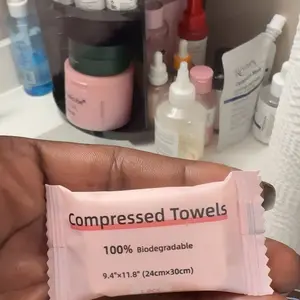 2026 New Disposable Compressed Towels Tablets, Portable Mini Face Towels 9.4"x11.8", Soft Durable & Lightweight, Ideal for Travel, Camping, Hiking, Picnics, Gym & Daily Home Use, Convenient On-the-Go Essential for Men & Women
