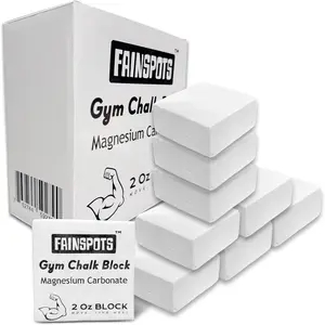 Gym Chalk Magnesium for Weight Lifting Chalk Powder，Magnesium Carbonate Athletic Chalk Block 8 Pcs Gifts for Rock Climbers Excellent Grip, Chalk Block for Gymnastics, Bouldering,Rock Climbing