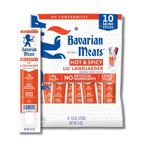 Bavarian Meats Hot & Spicy Lil' Landjaeger Snack Sticks - 0.5oz (10 count)