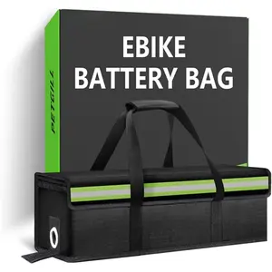E-  Safe Bag Explosionproof - Large Capacity Fireproof Lipo Bag for Ebike   and Storage(L 19.2x5.5x5.9Inches)