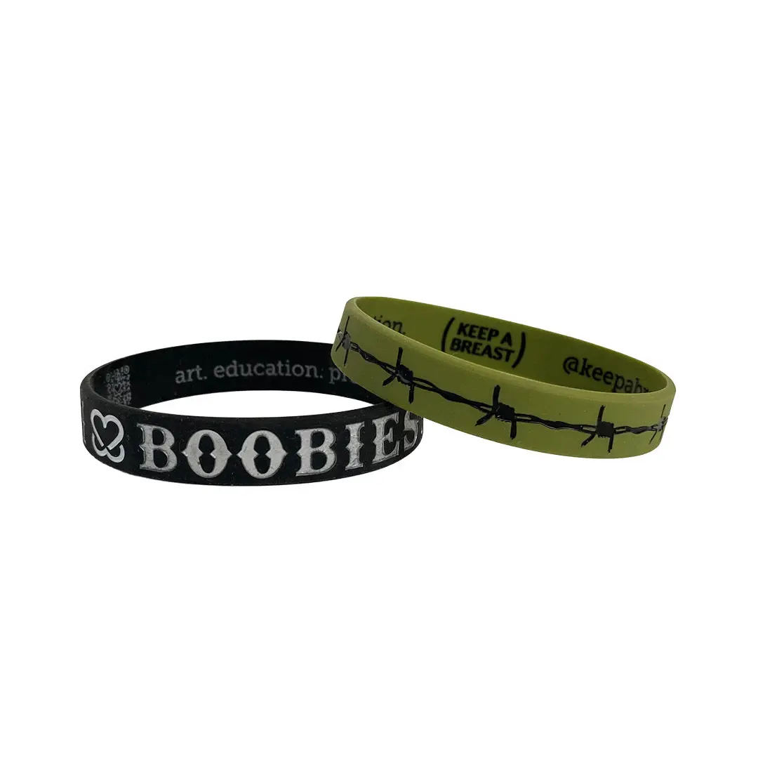 i love boobies! Bracelet Pack - Barbed Cactus (Green)