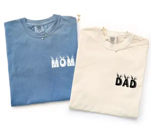 Custom Easter T-Shirt Comfort Colors, Mama Dad Easter Shirts, Personalized Bunny Ear Tee, Matching Family Easter Shirt, Minimal Easter Gift, Full Colors