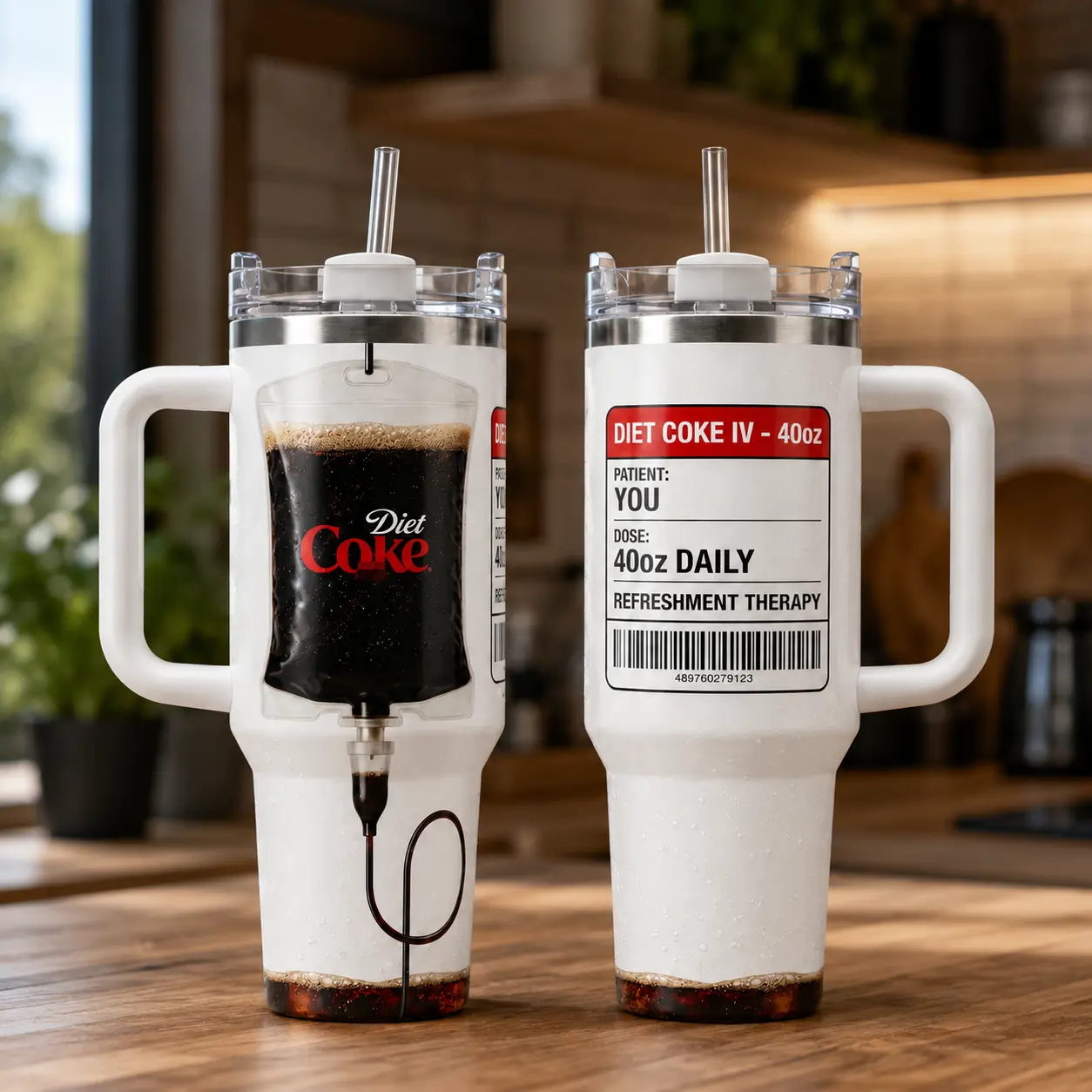Diet Coke Tumbler 40oz 30oz 20oz, Insulated Stainless Steel Travel Mug with Handle & Straw, Soda Lover Coffee Cup, Reusable Vacuum Tumbler Gift