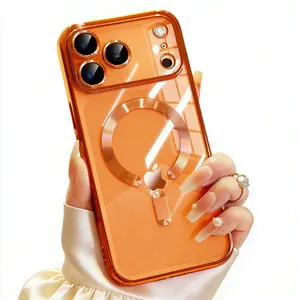 for iPhone 17 Pro Max 17 Air 17 Pro 17 Case,Compatible with MagSafe,with Camera Lens Protection,Soft Slim Clear Magnetic Cover for iPhone 15 16 Pro Max