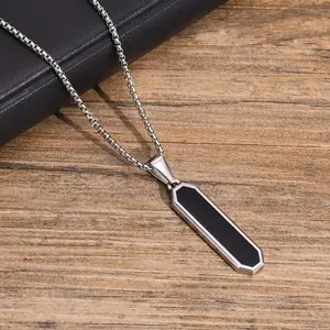 Whole Bible Engraved Necklace – Handmade Black Pendant for Men, Stylish and Meaningful Jewelry