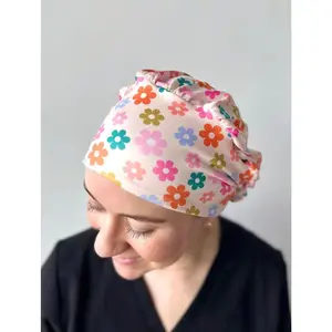 Scrub Hat - Groovy Multicolor Daises