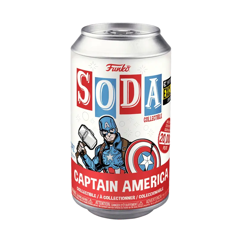 Funko Marvel Captain America Common Soda Figure Bobblehead Collectible Vinyl Figure
