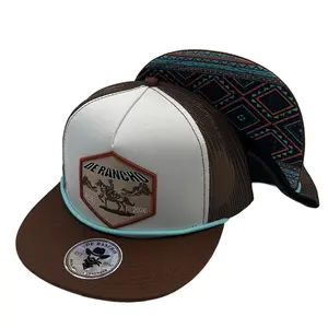 De Rancho Desert Cowboy Hat (White/Brown) DR309