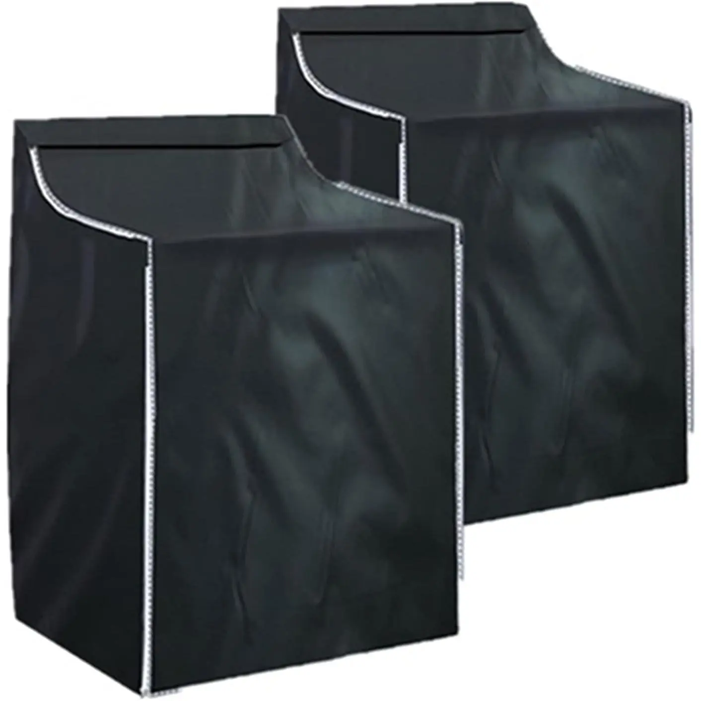 2Pack Washer and Dryer Covers,Top Load Machine Cover Laundry Dryer Protect Cover Dustproof Waterproof Zipper for Easy Use Fit for Most Front-loading Machine(W29D28H43in) (Black)