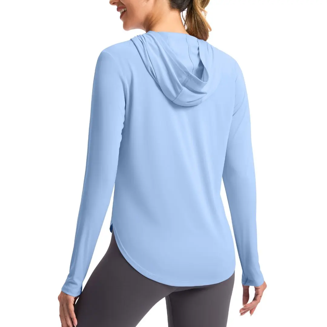 G Gradual Women's Sun Shirt with Hoodie Long Sleeve UPF 50+ Shirts Lightweight Hiking Fishing UV Protection Shirts for Women