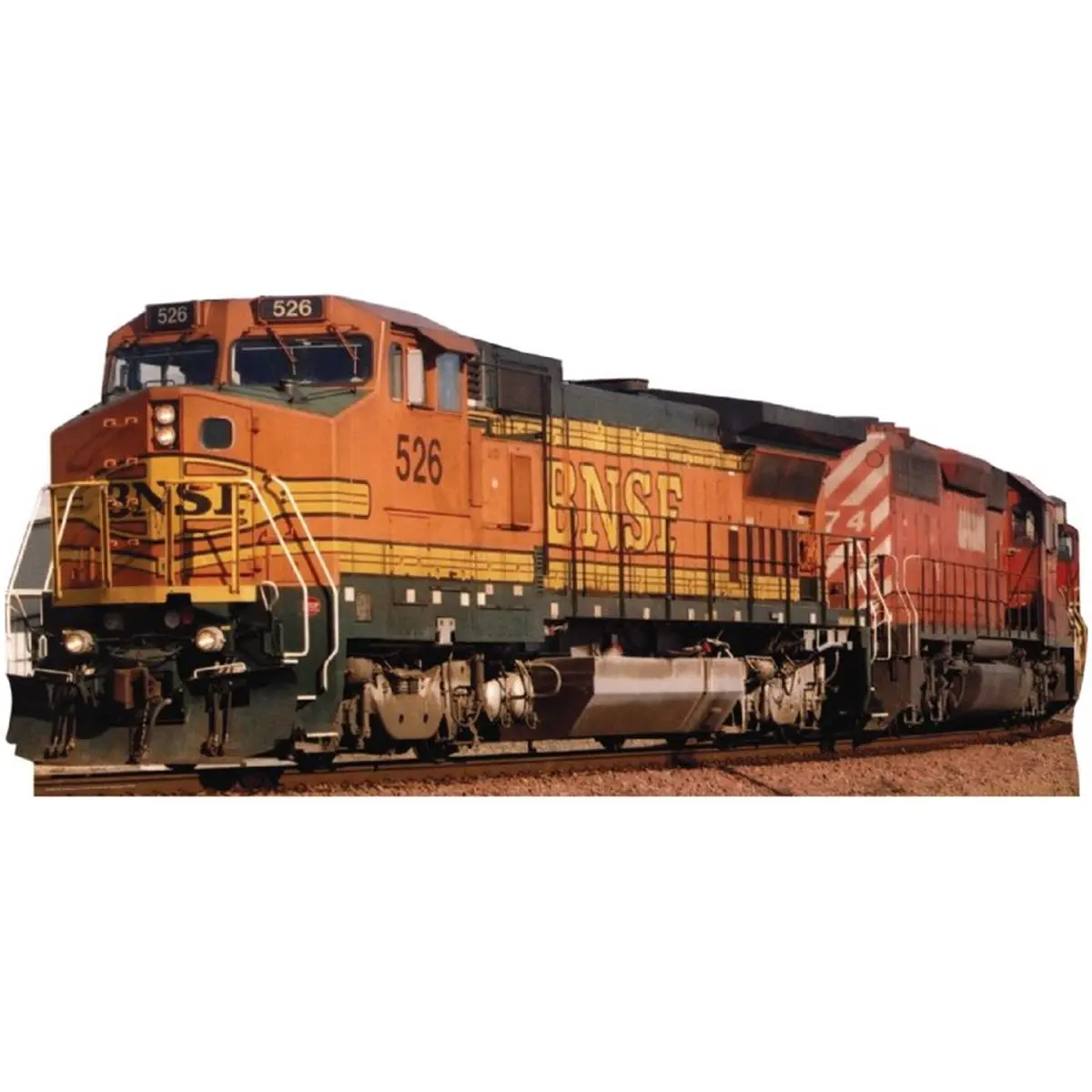 BNSF Train 526 Life-Size Cardboard Stand-Up, Decorative Wall Home Supplies, Room Display Accent