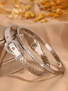 2pcs charming and fashionable stainless steel nostalgic jewelry bracelet, suitable for party and gathering scenes, an excellent gift to surprise friends