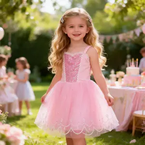 Magical Princess Dress with Glitter | Perfect for Birthday & Wedding Flower Girl