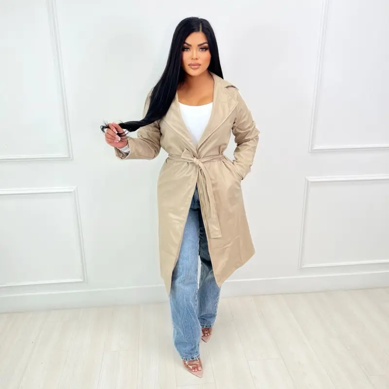Marissa PU Trench Coat Jacket