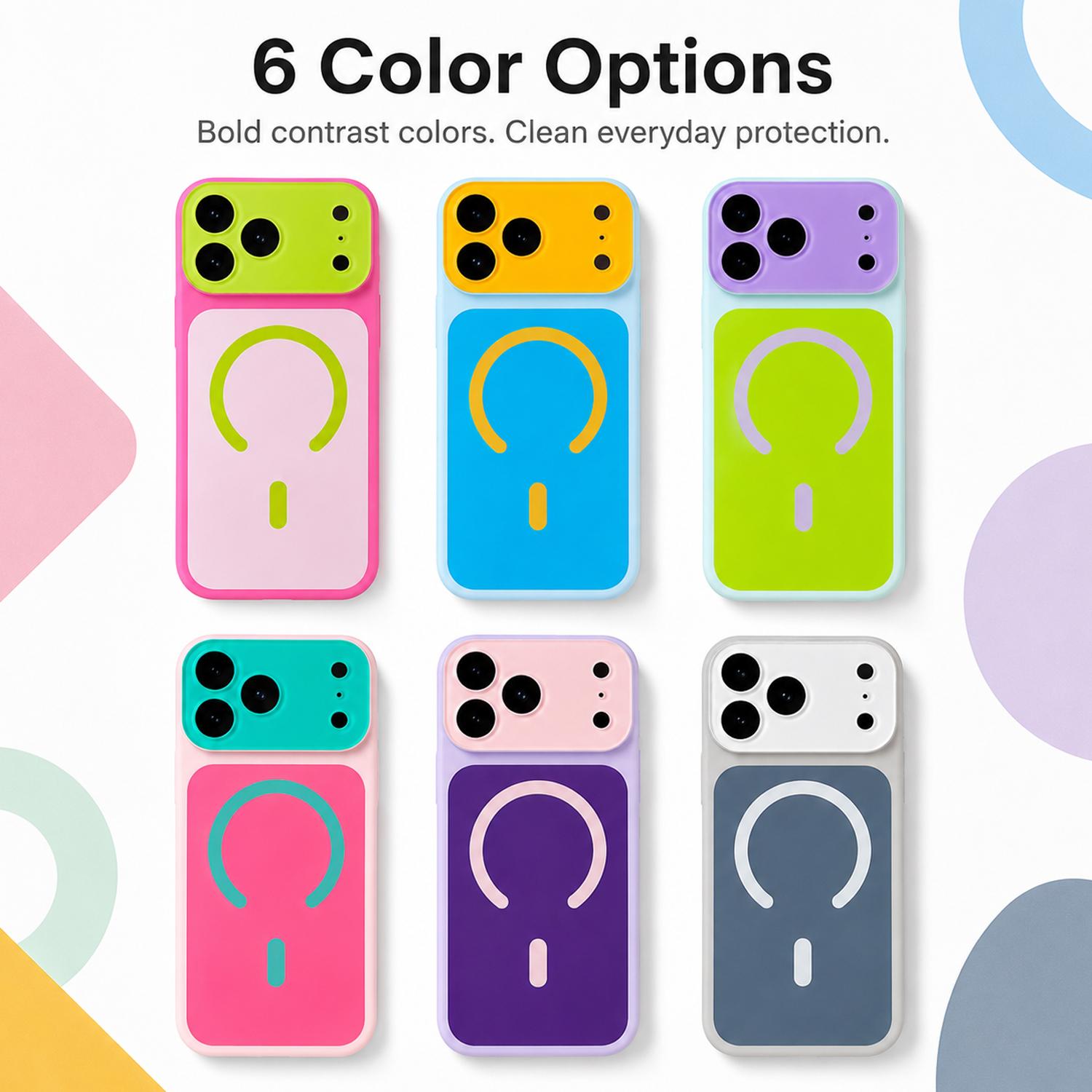 Dopamine Color Block Magnetic Phone Case for iPhone 17 16 15 14 13 Pro Max, Soft Touch Matte Cover for Gorls Women, compatible with MagSafe, Ultra Slim Thin Hard PC Case Cover Dopamine Color Block Magnetic Phone Case for iPhone 17 16 15 14 13 Pro Max, Soft Touch Matte Cover for Gorls Women, compatible with MagSafe, Ultra Slim Thin Hard PC Case Cover