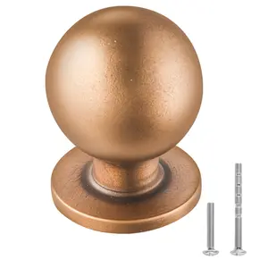 VEVOR Cabinet Knobs, Summervibes,Summervibes, 12 Pack, 0.98 Inch Zinc Alloy Drawer Pulls Door Handles, Round Kitchen Dresser Solid Knobs Cupboard Hardware with Screws for Bathroom Closet Cabinets Drawers, Antique Brass Color