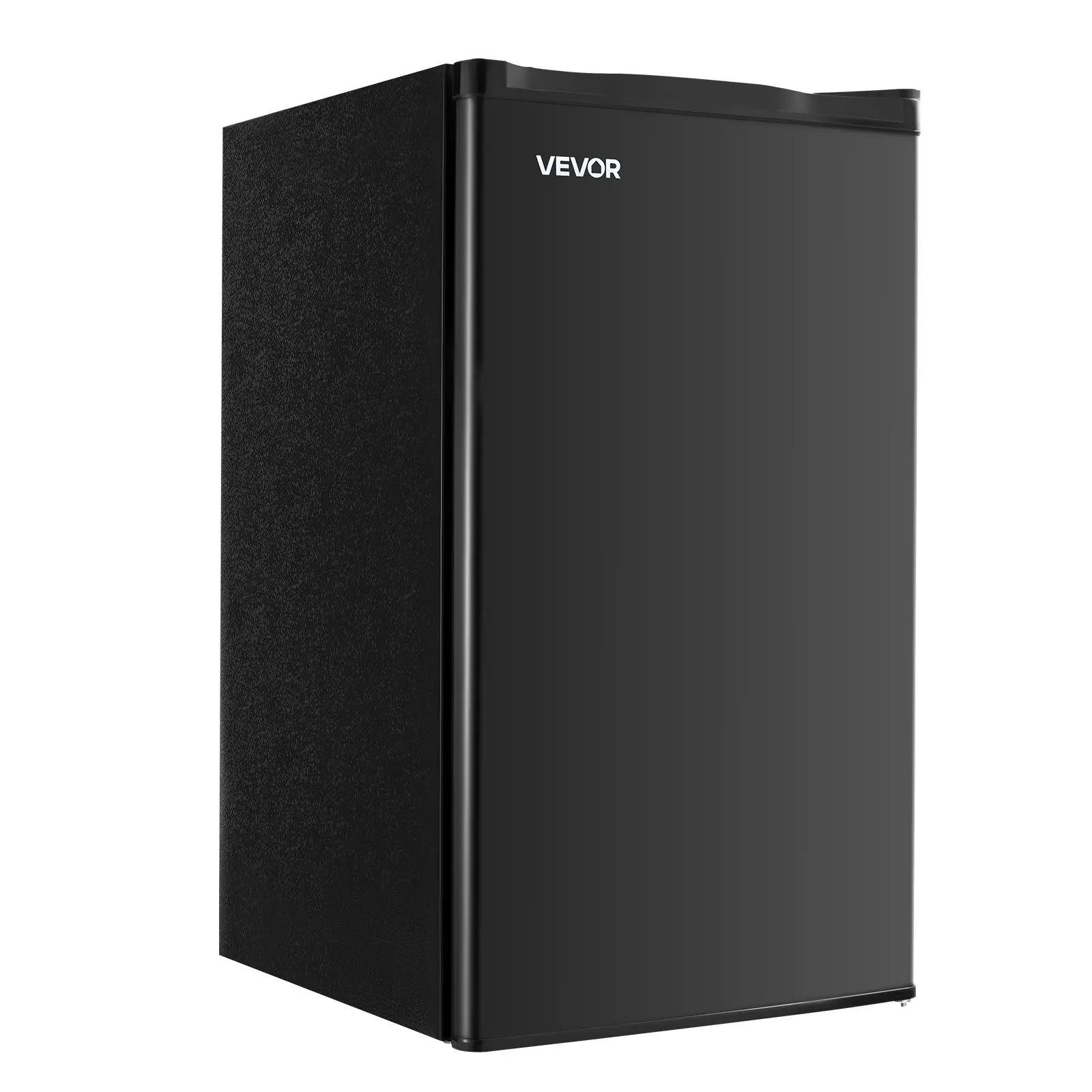 【DealsForYouDays】VEVOR 3.2 Cu. Ft Single-Door Compact Compressor Fridge, Adjustable Temperature, Glass Shelf, Energy Efficient, Reversible Door, Quiet Operation, Small Footprint, for Bedroom Office, Black (Father's Day Gift)
