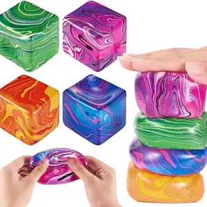 Marble Pattern Stress Ball, Colorful Slow Rebound Squishy Toy, Soft Tpr Sensory Relief, Perfect for Birthdays, Holidays, Parties
