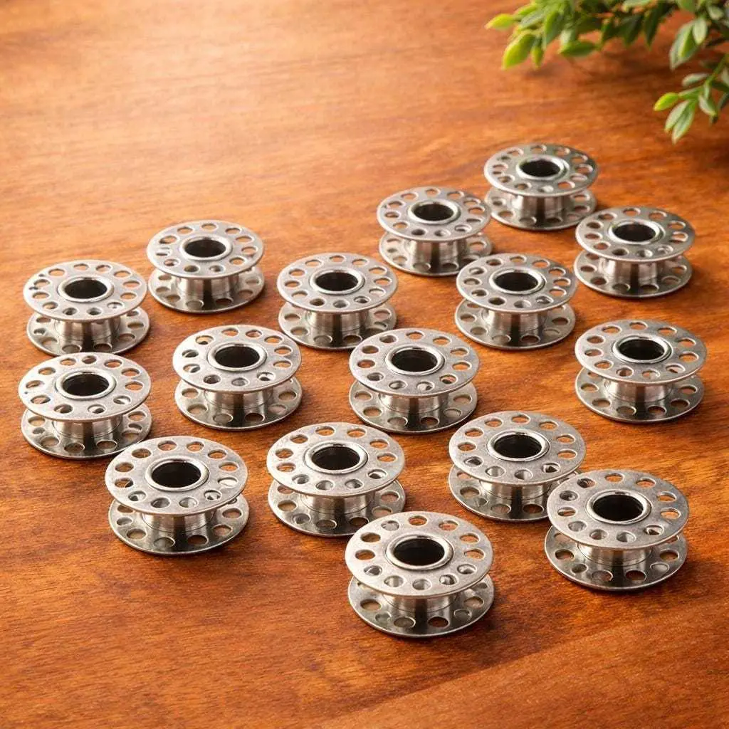 Solid Metal Bobbins (Pack of 20) - Durable Sewing Tool, Sewing Accessories and Supplies for Textiles, Soft Furnishings