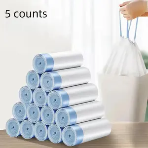 Disposable Drawstring Bin Bag, 75pcs/set Recyclable Garbage Bags, Durable Bin Bags for Home Kitchen, Bathroom, Office, Household Items, Drawstring Trash Bags