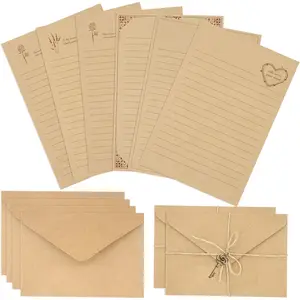 72 PCS Vintage Stationery Set 24 Writing Papers with 12 Matching Envelopes Old Looking Stationary Kit for Writing Letters and Invitations
