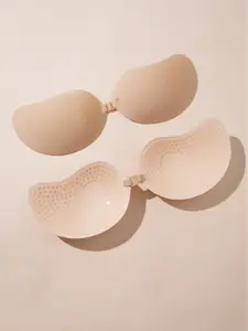 Mango Shape Self Adhesive Bra Cups Skin Tone Strapless Reusable For Backless And Strapless Outfits