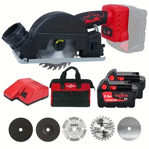 4-inch brushless compact circular saw, compatible with 18V batteries, adjustable guard cover angle + four speed settings, 20,000 RPM, an ideal choice for home improvement, easily cuts wood, a great gift for men