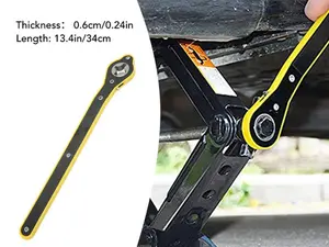 Heavy-Duty Automotive Ratchet Wrench Set – 360° Dual-Direction Knob – Scissor Jack Tool for Car, SUV & Motorcycle Tire Replacement