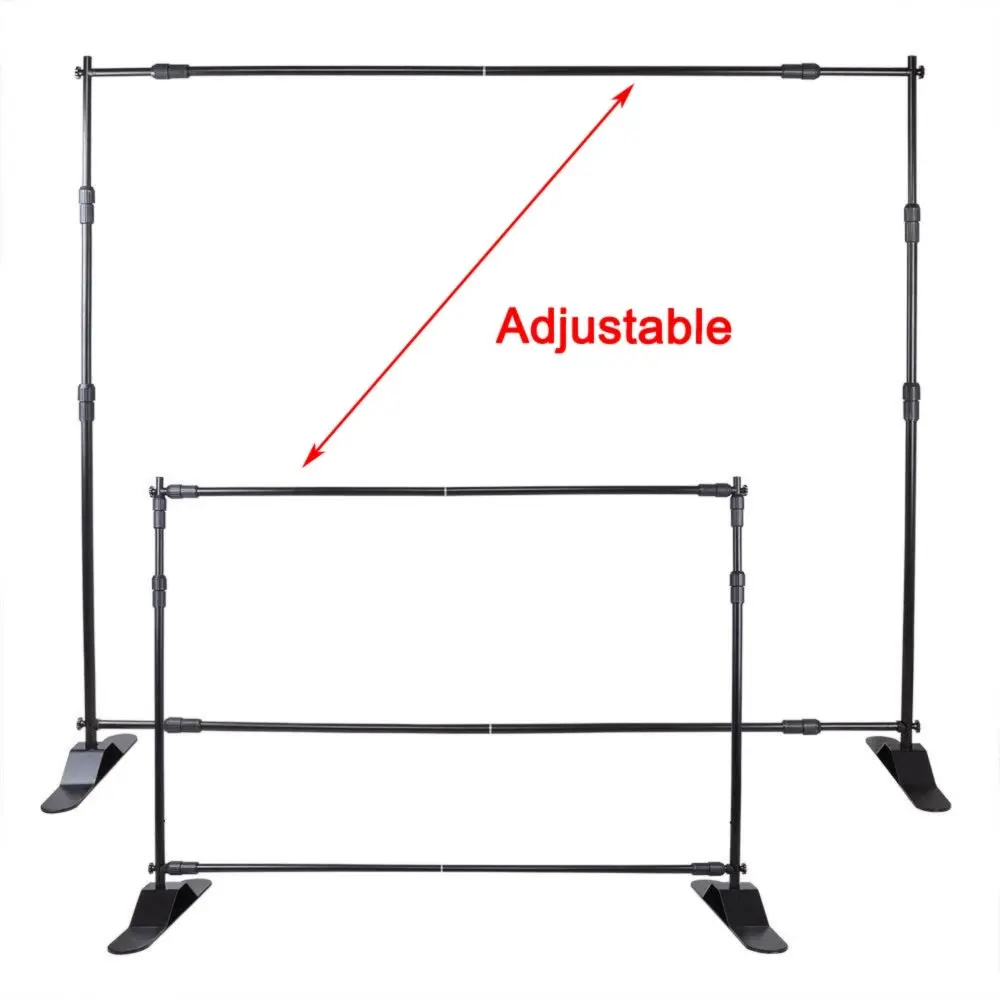 【Summerfinds】10pcs 8' X 8' - 10' X 8' Backdrop Banner Stand Step and Repeat Adjustable Telescopic Height and Width Heavy Duty Background Stand