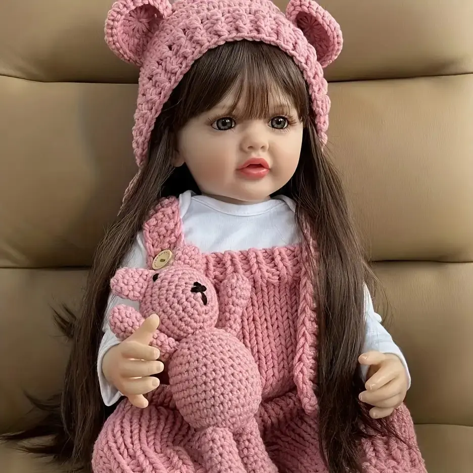 22in/55cm Reborn Doll Newborn Realistic Soft Touch Rapunzel Girl Full Vinyl Doll Children's Birthday/Christmas/New Year Gift Halloween, Christmas Gift