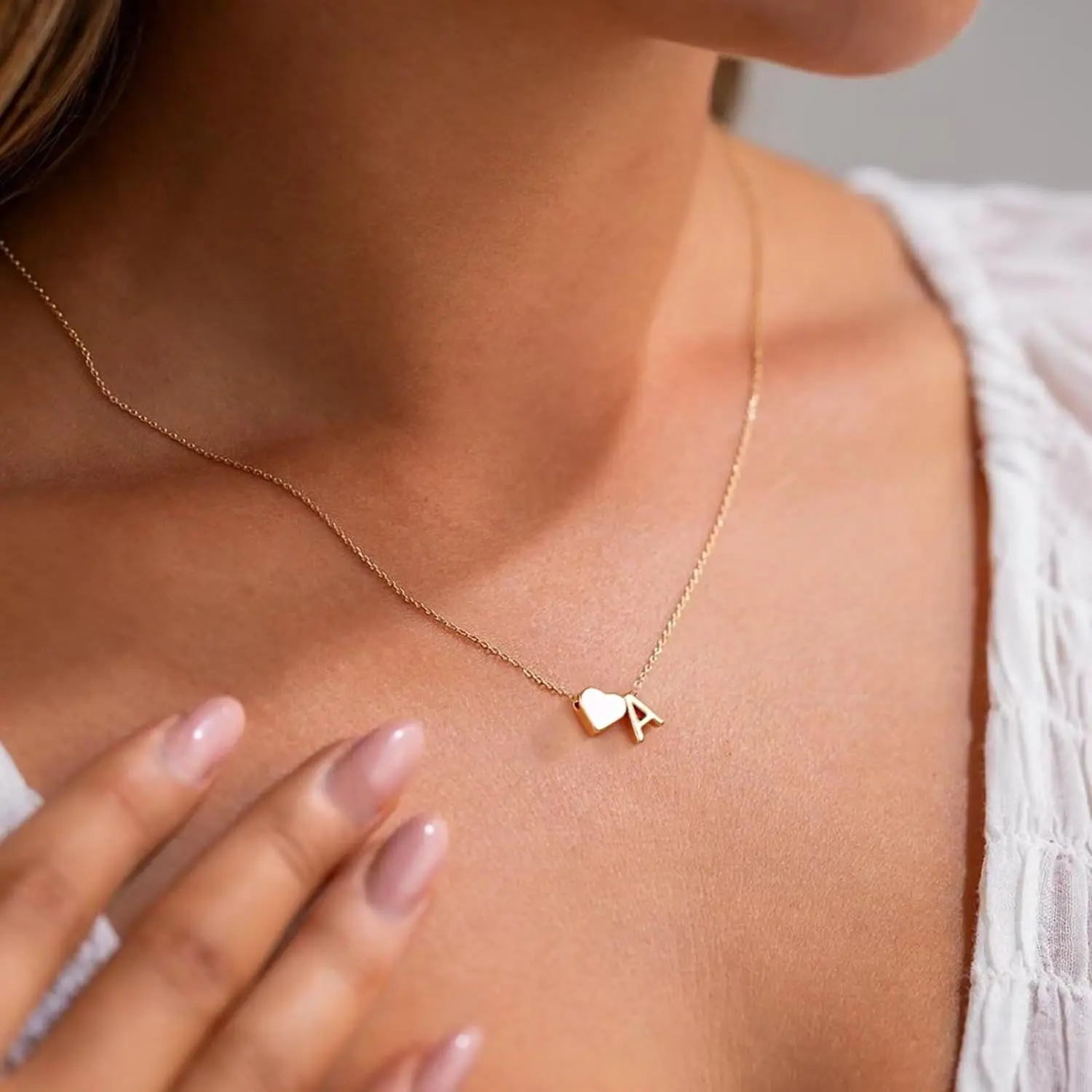 Love English 26 letters necklace retro fashion versatile creative clavicle chain durable adjustable pendant chain