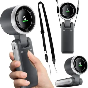 Portable Cooling Fan, Handheld Turbo Fan with 5-Gear Wind, 4000mAh Battery, 10-Hour Runtime, 3-in-1 Rechargeable Air Turbo Tech for Outdoor Travel, Work, Father's Day Gift, Portable Fan