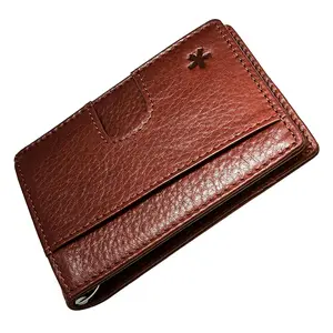 Swear Brands Full Grain Leather Wallet With RFID Blocking, Money Clip & Easy Access Pull Tab