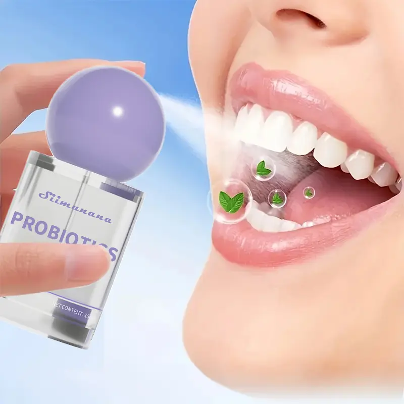 Probiotic Oral Spray for Sensitive Gums & Mouth, Alcohol-Free Gentle Formula, Instant Fresh Breath, Long-Lasting Odor Control, Travel Size Portable Mouth Freshener, Daily Oral Care for Adults