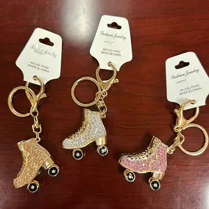 Roller Skate Rhinestone Keychain - Fashion Accessory, Costume Jewelry & Accessories, Keychain portable keychain
